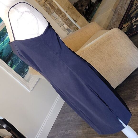 Navy Blue Spaghetti Strap Dress - Picture 2 of 8